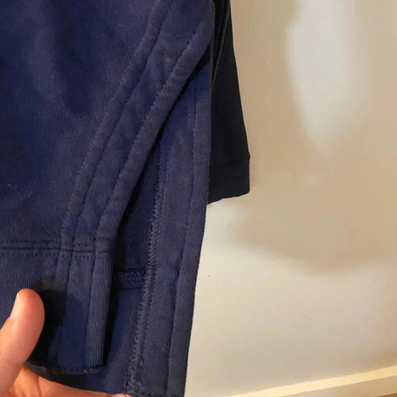 NWT bobi Los Angeles soft boxy cropped sweatshirt w/ sailor collar. Navy. Small - Picture 5 of 7